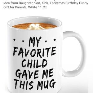 White and Black Ceramic Funny Mug